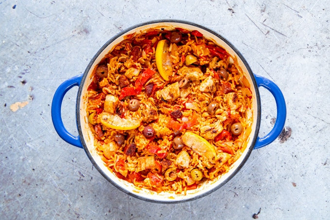 Home-cooked Spanish chicken
